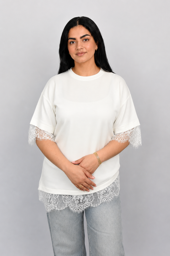 Lace Top White – Tops van Zaya Collection
