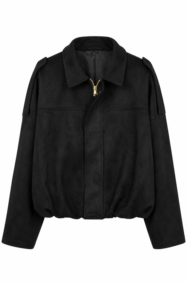 Suede Bomber black – Jassen & Blazers van Zaya Collection