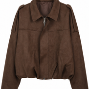 Suede Bomber Brown – Jassen & Blazers van Zaya Collection