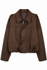Suede Bomber Brown – Jassen & Blazers van Zaya Collection