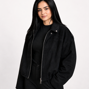 Suede Bomber black – Jassen & Blazers van Zaya Collection