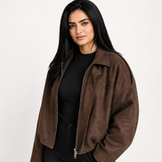 Suede Bomber Brown – Jassen & Blazers van Zaya Collection