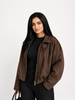 Suede Bomber Brown – Jassen & Blazers van Zaya Collection